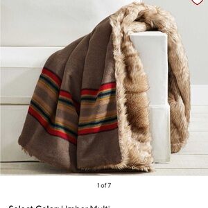 SOLD OUT Pottery barn pedelton  Yakima faux fur throw pristine condition 60x80